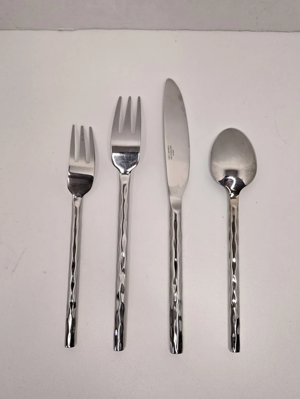 Pier 1 PII16 Caldera Wavy 18/8 Stainless Steel 4-Piece Flatware Set